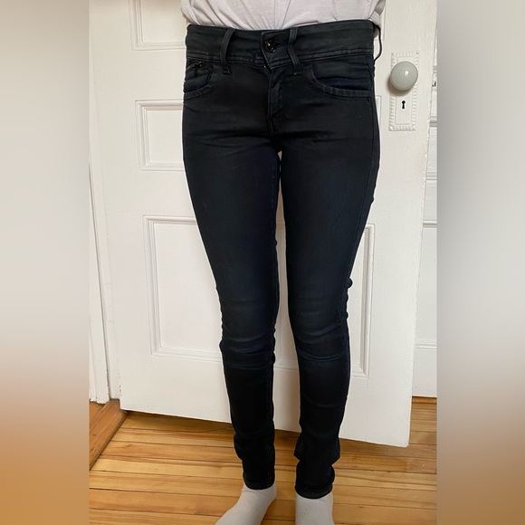G-Star Raw Lynn Mid Zip-Pocket Skinny jeans in black. W26 x L32 - Picture 3 of 7